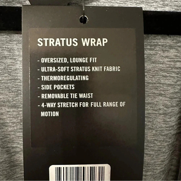 Fourlaps Stratus Wrap Grey Heather Women's Tie Front Robe/Cardigan Size L NWT - Picture 8 of 10